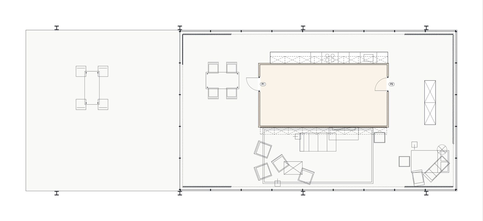 A floor plan drawn in EX3D Studio